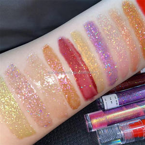Grosir OEM Diamond Lip Gloss Makeup kilau tinggi holografik Gloss Glitter Lipgloss - Product Image 5