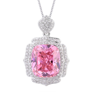 Parure de bijoux haut de gamme en cuivre plaqué or, avec diamant rose simulé, style luxe léger et design industriel, comprenant pendentif, bague et boucles d'oreilles 4*16 - Product Image 5