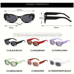 Gafas de Sol Rectangulares Punk con Decoración de Serpiente, Monturas Pequeñas Steampunk de Lujo Personalizadas al por Mayor para Mujer - Product Image 4