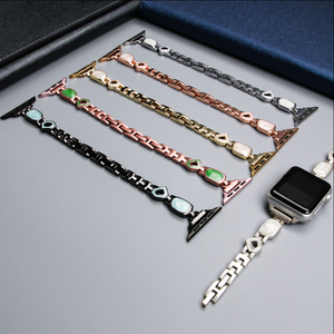 All'ingrosso cinturino in metallo da donna di lusso regolabile cinturino per orologio <span class=keywords><strong>Apple</strong></span> <span class=keywords><strong>Watch</strong></span> cinturino in lega di <span class=keywords><strong>acciaio</strong></span> - Product Image 3