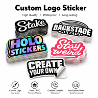 Pegatinas de Vinilo Personalizadas, Recortadas a Troquel, Impermeables, con Logotipo Holográfico para Laptop, Botella de Agua, Patineta, Marca de Pequeños Negocios, Cualquier Tamaño y Forma
