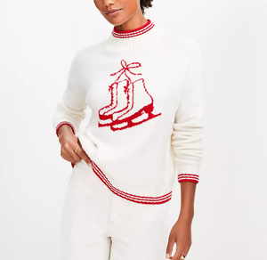 เสื้อสเวตเตอร์ถักสำหรับผู้หญิงเสื้อสเวตเตอร์คอเต่าแขนยาวปักลายแจ็คการ์ด - Product Image 3