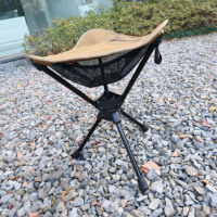 Tabouret de camping pivotant portable super compact en aluminium léger pour l'extérieur, mobilier de camping, capacité de 120 kg