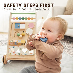 Instelbare Snelheid Montessori Houten <span class=keywords><strong>Baby</strong></span> Rollator Educatief Push Speelgoed Voor De Ontwikkeling Van Kinderen - Product Image 5