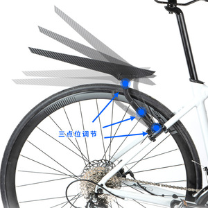 Guardabarros ajustable Antuke para bicicletas de montaña, ligero, de carbono negro, resistente al agua, ajuste universal - Product Image 3