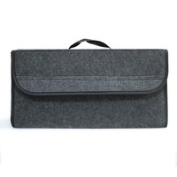 Organisateur de coffre de voiture en feutre avec logo personnalisé, boîte de rangement pliable pour coffre, conteneur de voyage portable pour dossier de siège de voiture