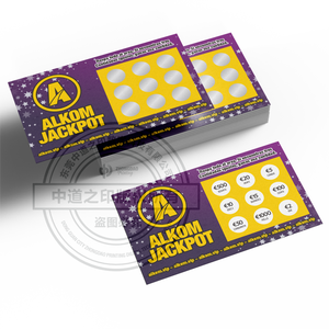 High Security Customized Printing Anti-Counterfeit Discount Voucher ZhongDao Printing Scratch Card Custom Logo Eco-friendly