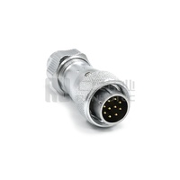 Connecteur d'aviation circulaire étanche WEIPU WF16 série 10 broches, prise femelle droite en métal pour montage sur panneau ZM, fiche de câble TE