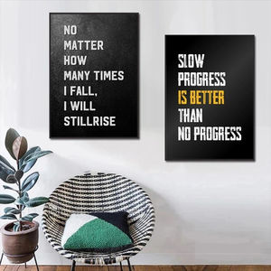 Peinture sur toile inspirante avec lettres noires <span class=keywords><strong>et</strong></span> blanches, citations motivantes, affiches <span class=keywords><strong>et</strong></span> impressions, art mural pour la décoration de bureau <span class=keywords><strong>et</strong></span> de la maison - Product Image 3