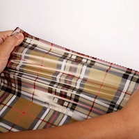 Film TPU Élastique Imprimé à Carreaux Personnalisable en Couleur et Taille, Écologique, Résistant aux Déchirures, Imperméable, Léger, Respirant, en Polyester Transparent