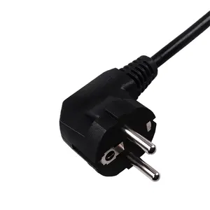 EU Schuko CEE7/7 Power Cord EURO to C13 IEC extension cord power cable For PC TV Monitor