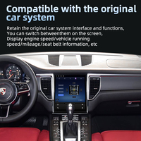 Lecteur DVD de voiture 11.3 pouces, GPS, CarPlay sans fil, Android Auto, écran multimédia, radio classique, système de navigation GPS, Porsche Macan 14-17