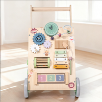 Nouvelle conception de poussette ludique et cuisine d'imitation en bois pour bébés KT1149