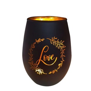 Portavelas de Vidrio con Logotipo Personalizado, Linterna Grabada, Frasco de Aromaterapia, Decoración para el Hogar, Regalo - Product Image 1
