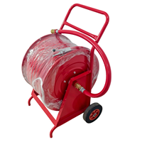 Chariot dévidoir portable pour tuyau d'incendie certifié EN694, DN25, 60 mètres, 20 bars