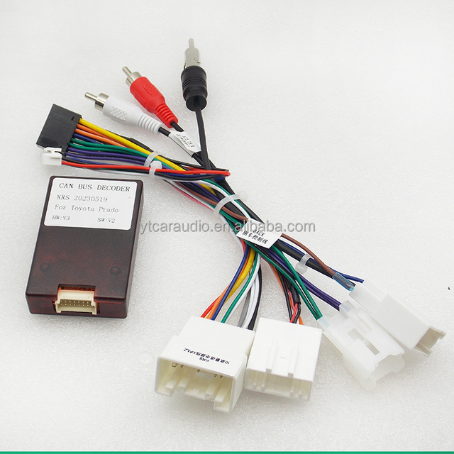 Car Audio DVD Player 16PIN Android Power Cable Adapter With Canbus Box for Toyota Lexus 330/350/Prado/Sequoia Wiring Harness