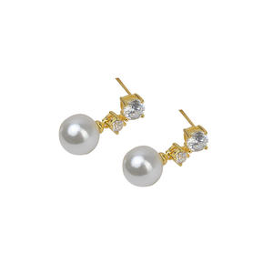 S925 Silver Simple <b>Earrings</b> for Women 5-6 <b>Pearl</b> DIY Accessories with Empty Holder Semi-Finished <b>Pearl</b> <b>Earrings</b> - Product Image 5