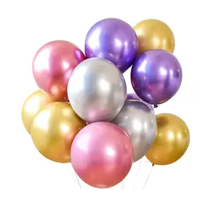 Groothandel Happy Birthday Air Helium Latex Metalen Globos Ballon Mettalic Metallic Chrome Ballonnen Ballon Leverancier