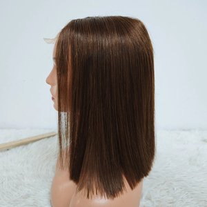 โปรโมชั่น $49 12A วิกผมเวียดนามแบบไม่ต้องใช้กาว วิกผมบ๊อบแบบปิดหน้าผากด้วยเชือกผูก 2x6 ขนาด 12 นิ้ว ผมตรงแบบ SDD 100% วิกผมแท้จากคน ขายส่ง - Product Image 3