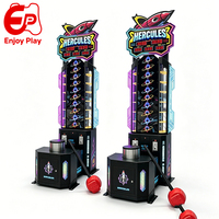 Enjoy Play Hercules King of the Hammer Strength Test Machine de jeu d'arcade en métal à monnayeur multilingue