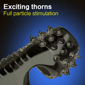 Nouveau design : Ensemble de stimulation pénienne à picots pour hommes, avec fonction de retenue du sperme et extension de <span class=keywords><strong>gland</strong></span>, pour le plaisir et les jeux sexuels des hommes adultes et gays. - Product Image 4