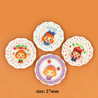Nuovo Design in Vendita: Cabochon in Resina con Motivo a Quadretti e Fiori per Cucina in Miniatura