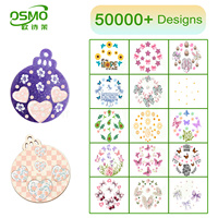Autocollants ronds UV DTF OSMO 50000+ designs prêts à être expédiés, 2,75 pouces, petits ornements de Noël, autocollant de transfert UV