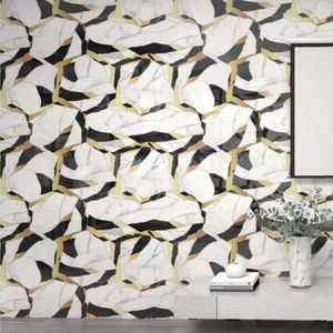 Autocollants dorés brillants de feuille de dorés de décoration de mur de bâton de peau d'or <span class=keywords><strong>pour</strong></span> l'intérieur de la maison décor d'hôtel chambre à coucher moderne salle de bains - Product Image 2