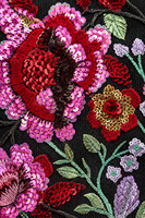 Tissu en maille tricotée jacquard multicolore brodé de sequins pour robes de mariée et de soirée - Matière légère en poly/PET