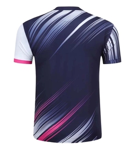 T-shirt à manches courtes pour homme et femme, haut en Polyester à séchage rapide, tenue de Badminton, de Tennis de Table, et de volley-ball, vente en gros, - Product Image 6