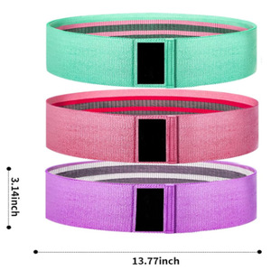 Bandas de resistencia Woqi 36X8, correa elástica media para yoga, para fitness, moldeamiento corporal, poliéster y algodón duraderos, colores personalizados - Product Image 4