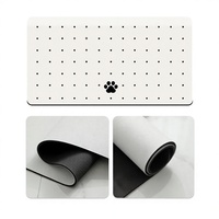 Tapis de sol Fengpu Home style nordique pour salle de bain, en tissu technique absorbant l'eau, doux, à pois, motif patte d'animal, séchage rapide
