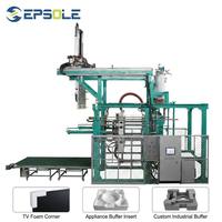 Machine de moulage automatique de conteneurs en polystyrène expansé (EPS) de type vertical, contrôlée par écran tactile PLC, avec pompe à roulement moteur