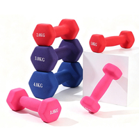 Haltères hexagonaux en fonte trempée PVC de qualité supérieure, antidérapants, légers, plusieurs tailles, pour femmes, fitness à domicile