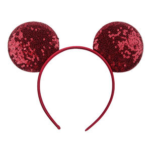 Toptan pullu fare kulaklar kafa çember hiçbir yay erkek kafa bandı kızlar pullu parti DIY saç aksesuarları festivali seyahat - Product Image 6