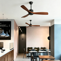 Ventilateur de plafond avec télécommande, 3 pales, 6 vitesses, 36/42/52 pouces, pour restaurant, café, hall, prix fiable