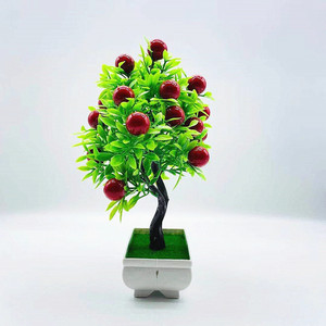 Árbol Bonsái Artificial de Cerezo Qi Xing de 26 cm con Frutos Rojos, Planta en Maceta de Plástico, Adorno Interior, Decoración de Paisaje - Product Image 3
