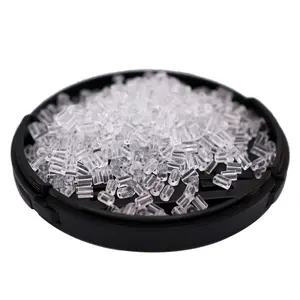 2404 High quality octagonal wire earplug Cylindrical diy Transparent plastic - pack 15,000 wholesale