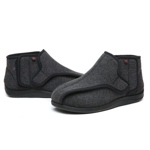 Zapatos cálidos de invierno para diabéticos para hombre, plantilla con forma de memoria, antideslizante, suave, punta redonda, ajustable, ancha - Product Image 3