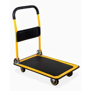 Zware Metalen Handtruck Trolley Draagbare Dolly Opvouwbare Vrachtwagen Trolley Magazijn Garage Platform Handtruck