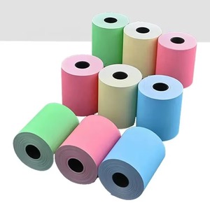 Wholesale Custom Color Thermal <strong>Paper</strong> <strong>Rolls</strong>, Yellow Pink <strong>Blue</strong> Thermal Receipt <strong>Paper</strong> for POS Printer, Market Label <strong>Paper</strong> - Product Image 1
