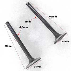 Kit de soupapes de course forgées 4Cr10Si2Mo+21-4N soudées par friction, finition miroir pour la mise à niveau des motos de 125cc à 250cc - Product Image 1