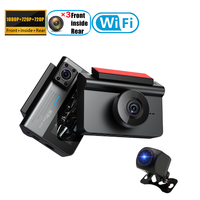 1080P Full Hd 3.18-Inch Ips Met Drie Lenzen Auto Achteruitkijkspiegelcamera Driekanaals Wifi Verborgen Rijrecorder 1 Jaar Garantie
