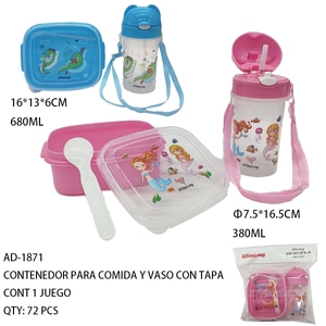 Contenitore per alimenti per bambini e coperchio della tazza incluso nella conservazione creativa - Product Image 1