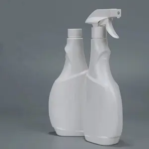Botol Semprot HDPE Pembersih Dapur 500Ml, Botol Air Disinfeksi Tombol Tangan Plastik untuk Agen Pembersih Minyak