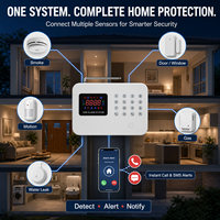 MIRO GSM-G61 4G Sistem Alarm Rumah Nirkabel Anti Maling Sensor Gerak Volume Dapat Diatur Peringatan Telepon Jangkauan Deteksi 30-50m Tidak Ada