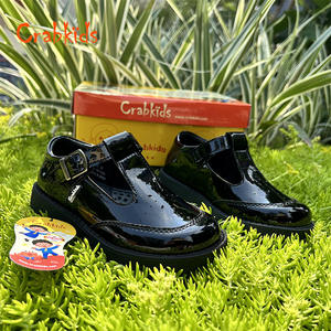 Crabkids Party Style School Student <strong>Flat</strong> Uniform Dress for Spring Patent <strong>Kids</strong> Designer Princess Design Girls New Leather Shoes - Product Image 4
