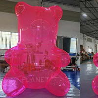 Ours gonflable scellé à l'air coloré Ours gonflable Ours de Noël transparent gonflable pour la décoration d'événements et de fêtes