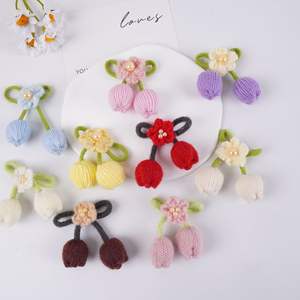 Polyester, fleur <span class=keywords><strong>de</strong></span> tulipe, sacs décoratifs DIY, porte-clés, accessoires pour cheveux, cordes <span class=keywords><strong>de</strong></span> fixation, ornements suspendus, matériaux auxiliaires, décoration - Product Image 2