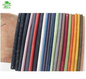 INFOCORK 45x30CM Tissu en <span class=keywords><strong>liège</strong></span> veiné importé du Portugal, <span class=keywords><strong>feuille</strong></span> <span class=keywords><strong>de</strong></span> cuir PU épaisse pour sacs (pièces aléatoires) - Product Image 4